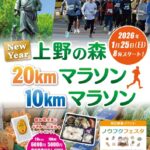 NewYear 上野の森20km・10kmマラソン｜1月25日（日）上野公園で早朝スタート、20kmと10kmを走る新年ランイベント